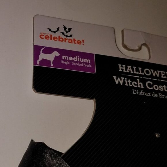 NWT Witch Dog Costume Size Medium Halloween Dress-Up 2-Pc Dress Candy Corn Hat - Picture 7 of 9